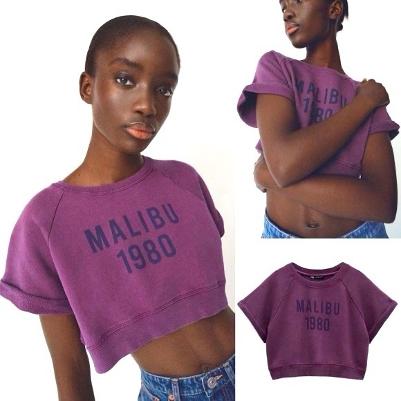 Zara Malibu Crop Top - NWT - Picture 2 of 8